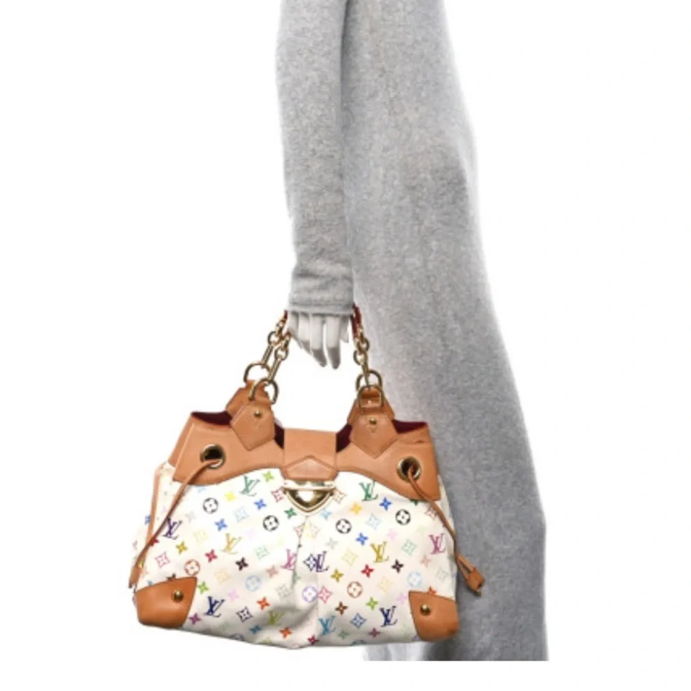 LOUIS VUITTON Murakami White Multicolor Monogram Ursula Bag
